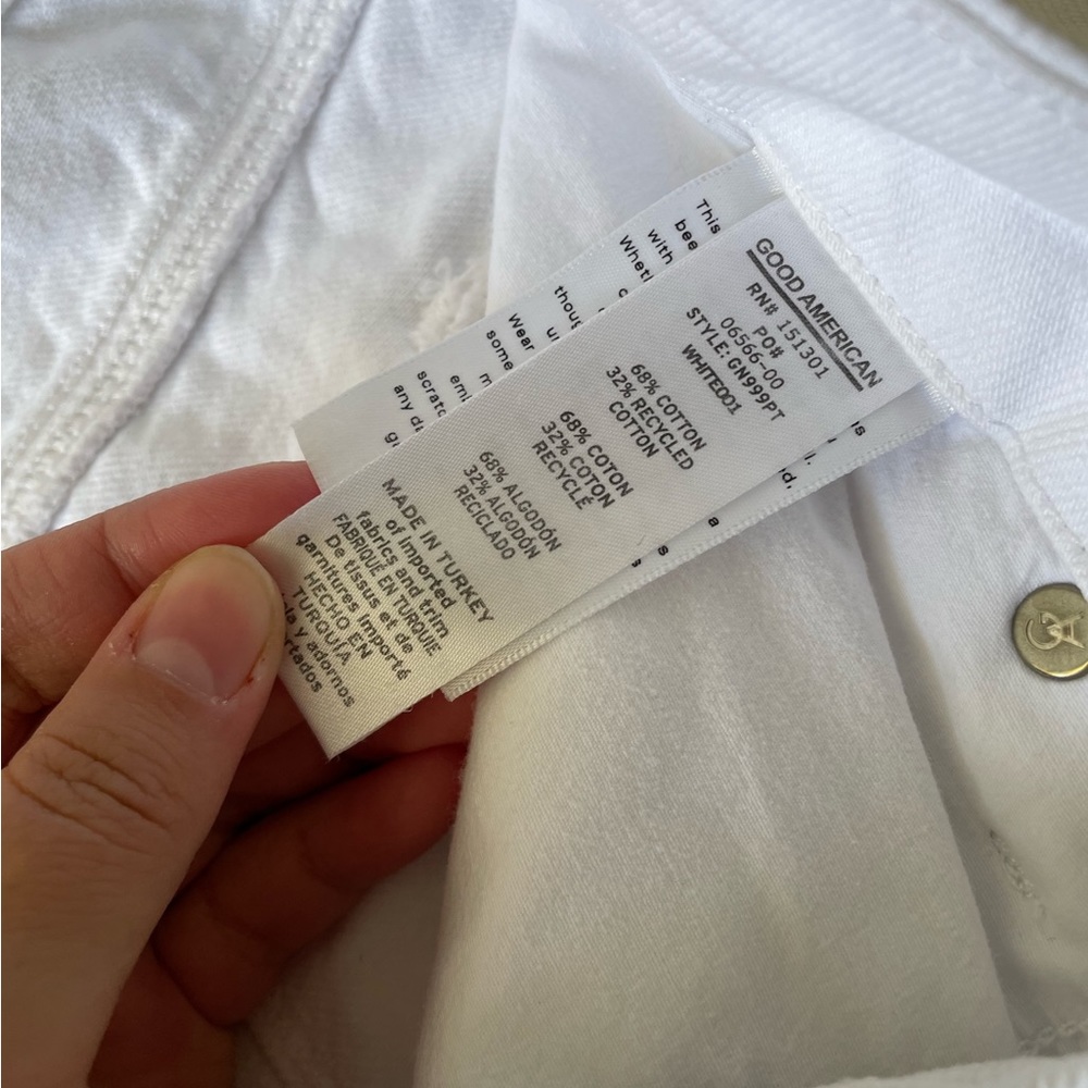NWT Good American White 90’s Loose Straight Mid Rise Jeans Size 18 - Picture 11 of 13